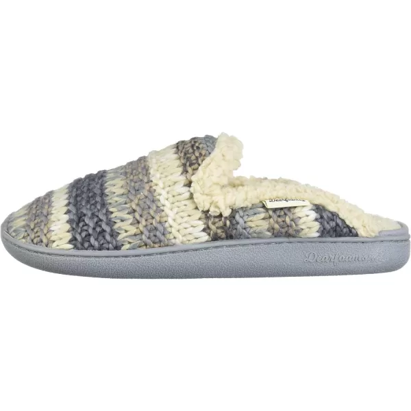 Dearfoams Women's Erin Fairisle Knit Extended Tab Scuff Slipper