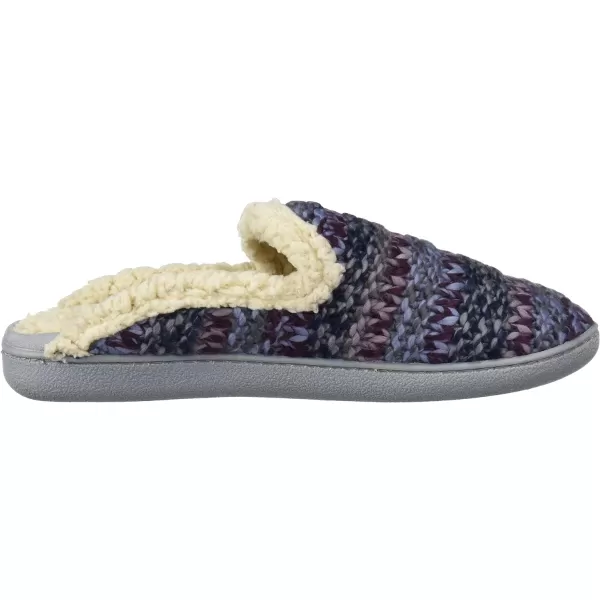 Dearfoams Women's Erin Fairisle Knit Extended Tab Scuff Slipper