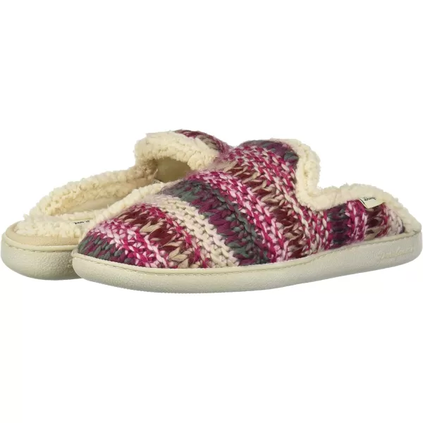 Dearfoams Women's Erin Fairisle Knit Extended Tab Scuff Slipper