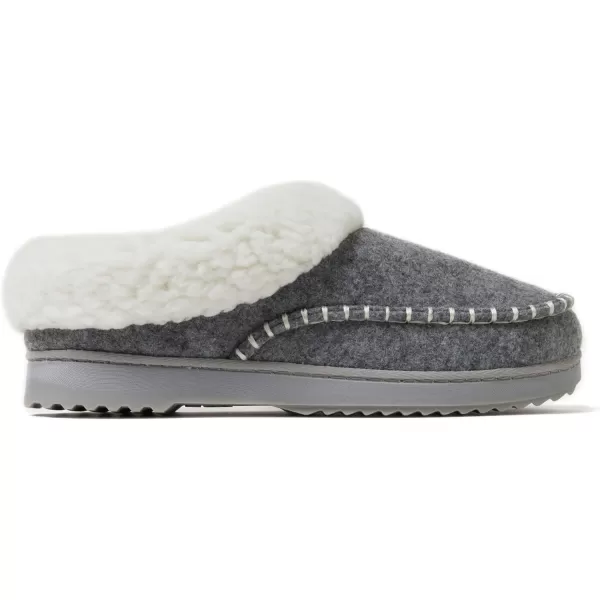 Dearfoams Women's Nyla Felted and Plaid Moc Toe Clog Slipper