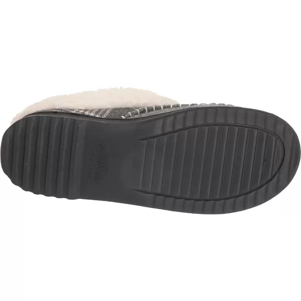 Dearfoams Women's Nyla Felted and Plaid Moc Toe Clog Slipper