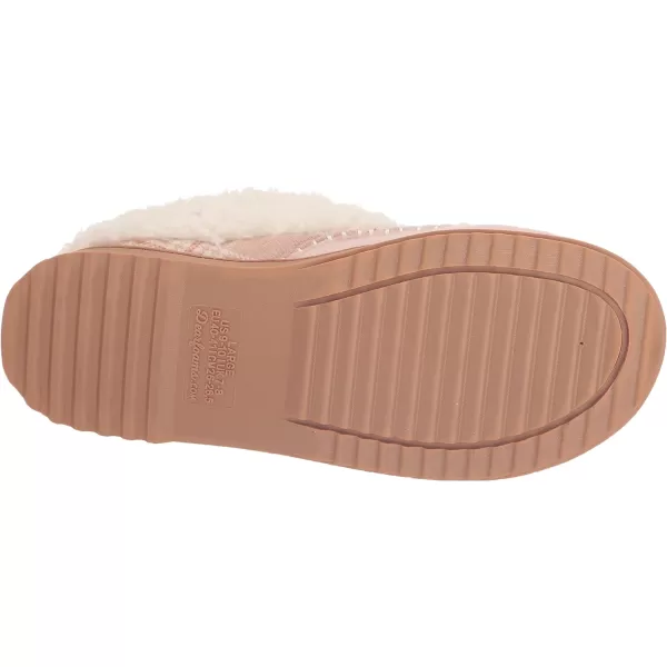 Dearfoams Women's Nyla Felted and Plaid Moc Toe Clog Slipper
