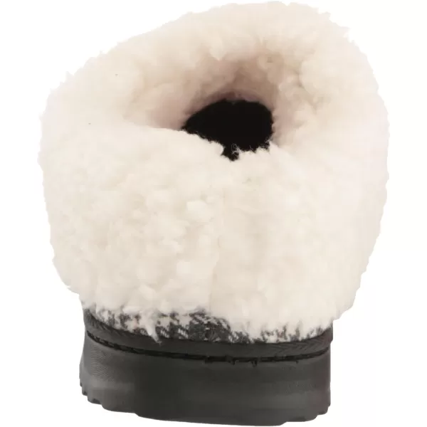 Dearfoams Women's Nyla Felted and Plaid Moc Toe Clog Slipper