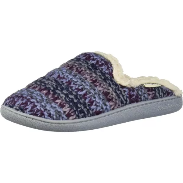 Dearfoams Women's Erin Fairisle Knit Extended Tab Scuff Slipper