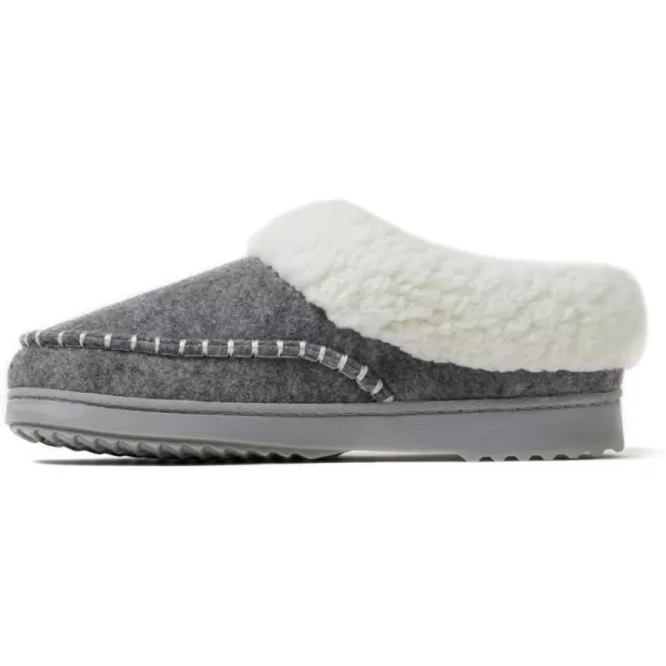 Dearfoams Women's Nyla Felted and Plaid Moc Toe Clog Slipper
