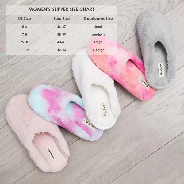 Dearfoams Women's Bailey Plush Furry Scuff Slipper