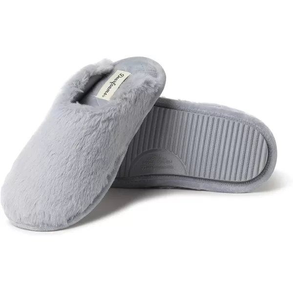 Dearfoams Women's Bailey Plush Furry Scuff Slipper