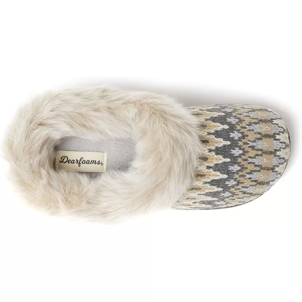 Dearfoams Women's Claire Textured Knit Clog Slipper