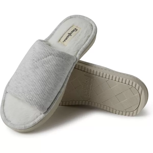 Dearfoams Women's Demi Rib Knit Slide Slipper
