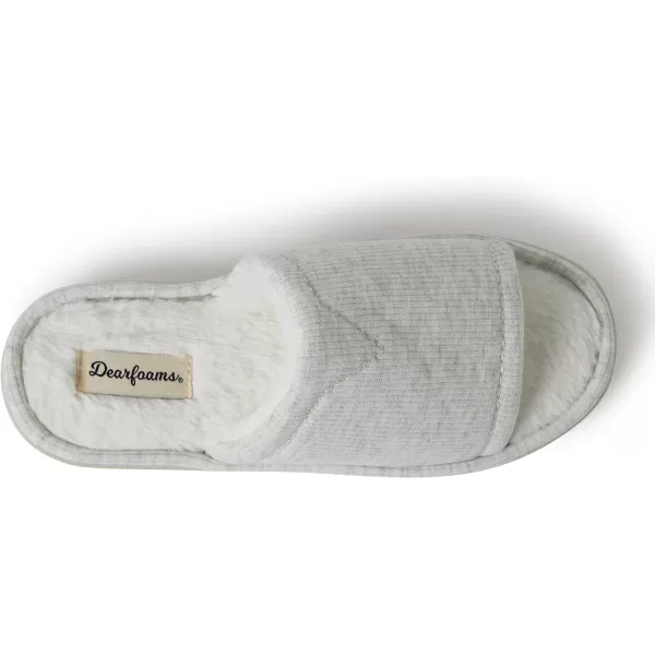 Dearfoams Women's Demi Rib Knit Slide Slipper