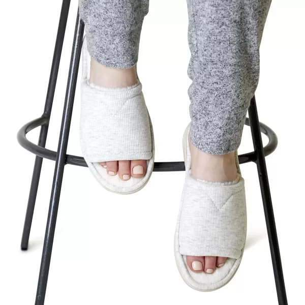 Dearfoams Women's Demi Rib Knit Slide Slipper