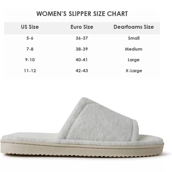 Dearfoams Women's Demi Rib Knit Slide Slipper