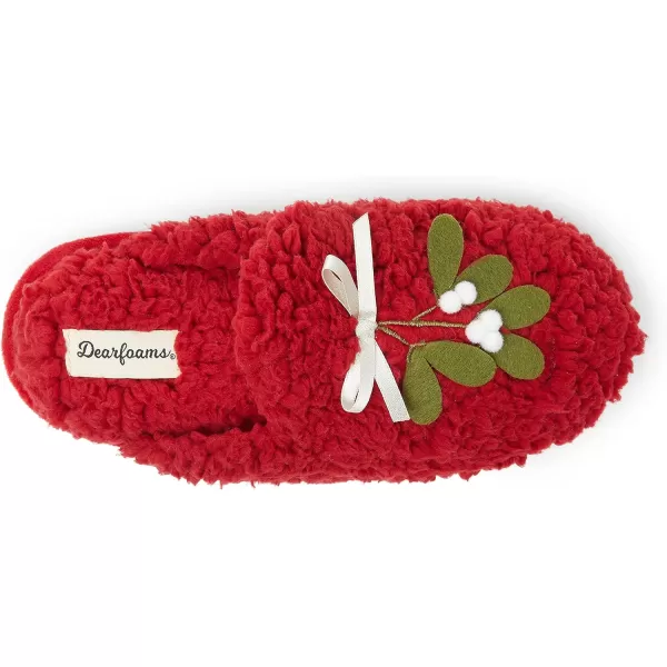 Dearfoams Women's Shay Giftable Holiday Themed Novelty Scuff Slipper