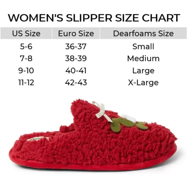 Dearfoams Women's Shay Giftable Holiday Themed Novelty Scuff Slipper