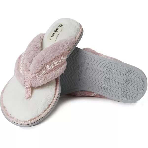 Dearfoams Women's Terry Spa-Inspired Mother's Day Gift Bundle with Kylie Thong Slipper