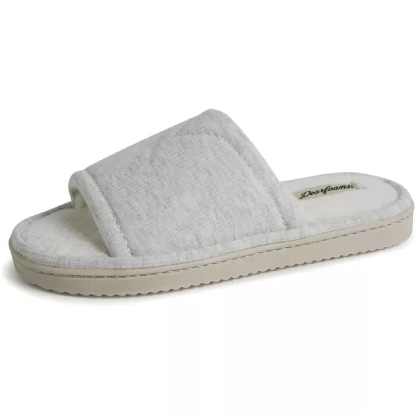 Dearfoams Women's Demi Rib Knit Slide Slipper