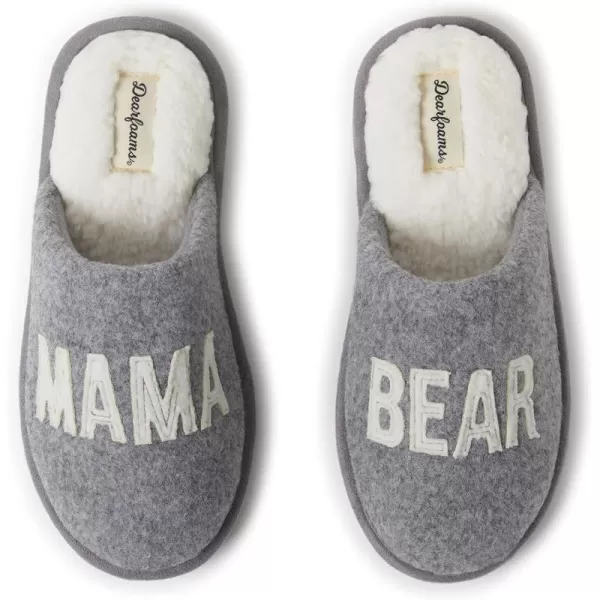 Dearfoams Women's Gifts for Mom Cute Cozy Mothers Day Mama Bear Slipper