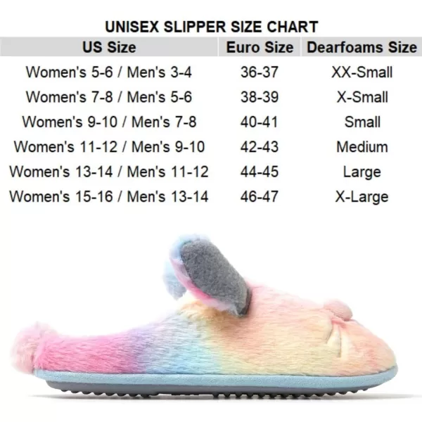 Dearfoams Easter Basket Stuffers Gifts for Kids Family Matching Fuzzy Bunny Slippers