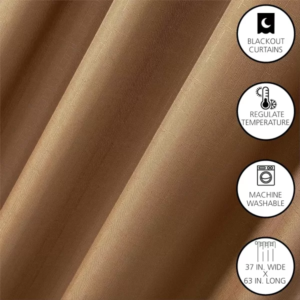 Dearfoams Energy Efficient Total Blackout Curtain Window Panel Set of 2, 37" x 95" Navy