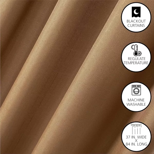 Dearfoams Energy Efficient Total Blackout Curtain Window Panel Set of 2, 37" x 95" Navy