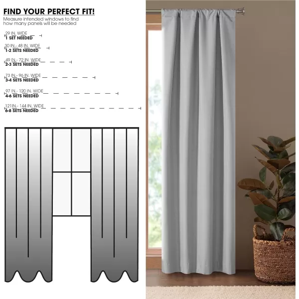 Dearfoams Energy Efficient Total Blackout Curtain Window Panel Set of 2, 37" x 95" Navy