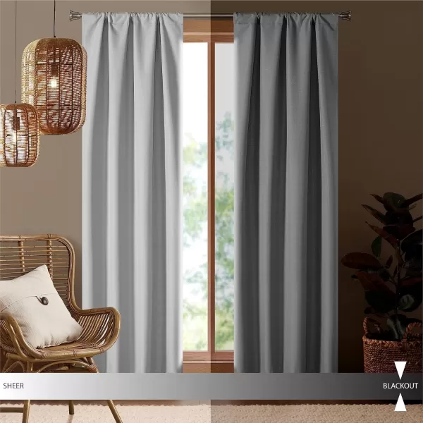 Dearfoams Energy Efficient Total Blackout Curtain Window Panel Set of 2, 37" x 95" Navy