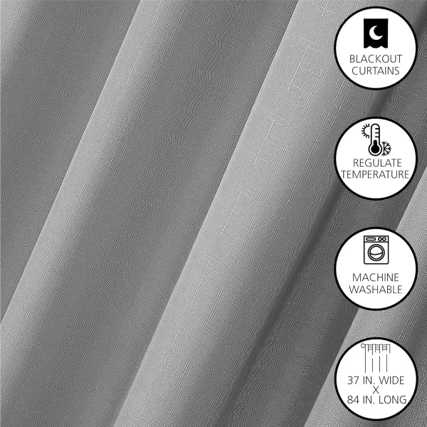 Dearfoams Energy Efficient Total Blackout Curtain Window Panel Set of 2, 37" x 95" Navy