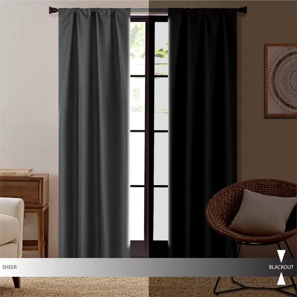 Dearfoams Energy Efficient Total Blackout Curtain Window Panel Set of 2, 37" x 95" Navy