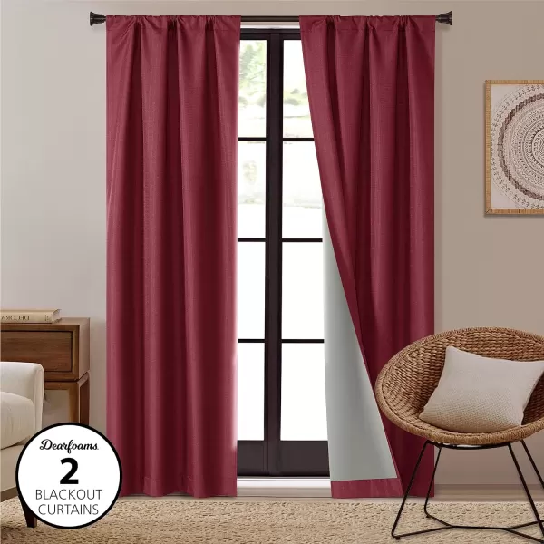 Dearfoams Energy Efficient Total Blackout Curtain Window Panel Set of 2, 37" x 95" Navy