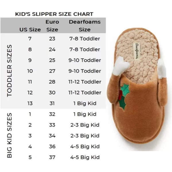 Dearfoams Matching Family Holiday Christmas Reindeer &amp; Turkey Scuff