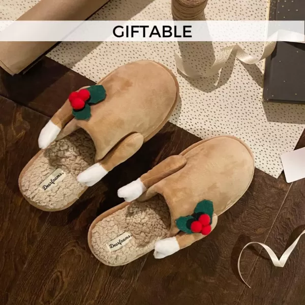 Dearfoams Matching Family Holiday Christmas Reindeer &amp; Turkey Scuff