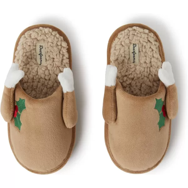 Dearfoams Matching Family Holiday Christmas Reindeer &amp; Turkey Scuff