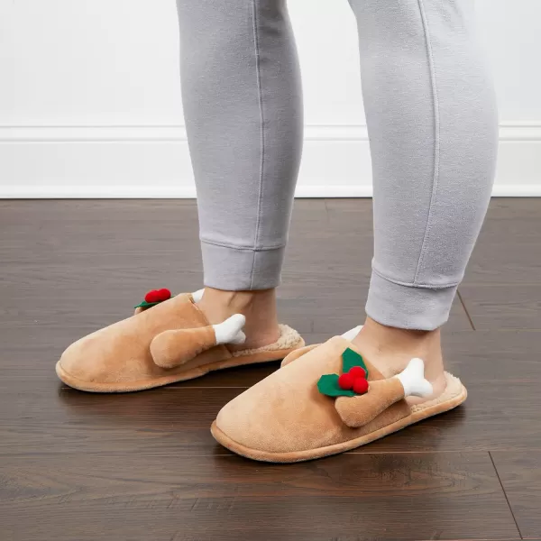 Dearfoams Matching Family Holiday Christmas Reindeer &amp; Turkey Scuff