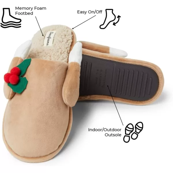 Dearfoams Matching Family Holiday Christmas Reindeer &amp; Turkey Scuff