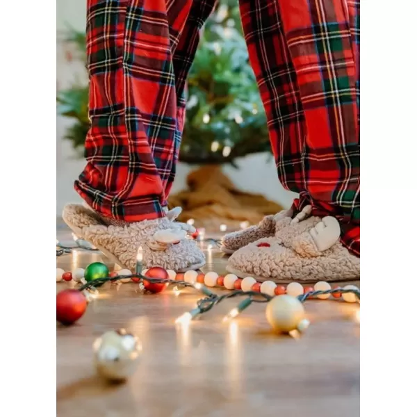 Dearfoams Matching Family Holiday Christmas Reindeer &amp; Turkey Scuff