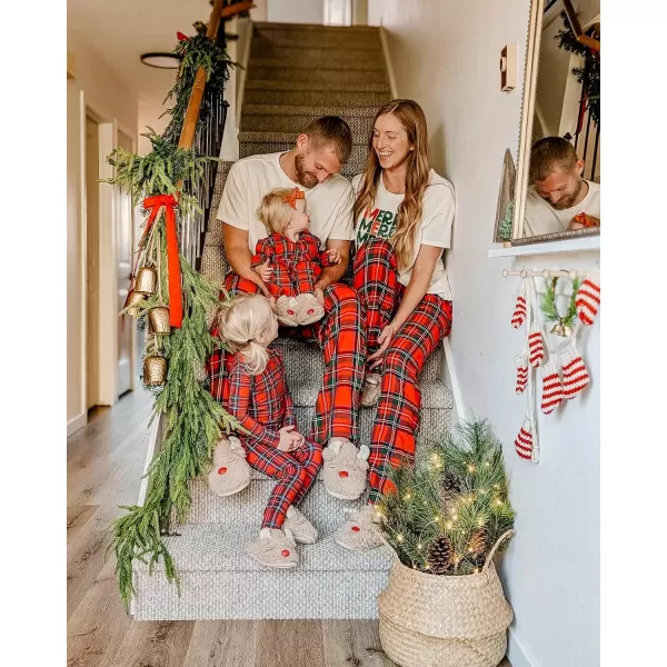 Dearfoams Matching Family Holiday Christmas Reindeer &amp; Turkey Scuff
