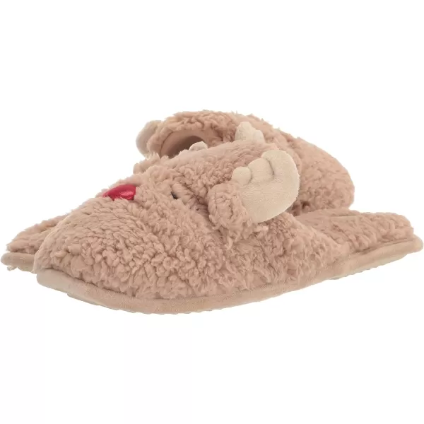 Dearfoams Matching Family Holiday Christmas Reindeer &amp; Turkey Scuff