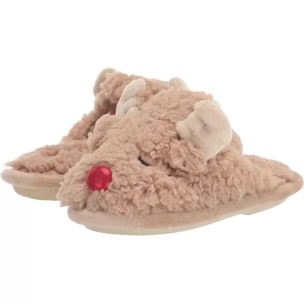 Dearfoams Matching Family Holiday Christmas Reindeer &amp; Turkey Scuff