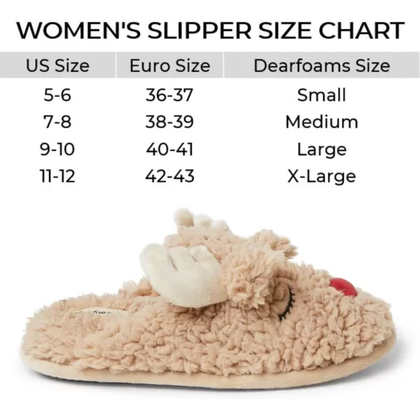 Dearfoams Matching Family Holiday Christmas Reindeer &amp; Turkey Scuff