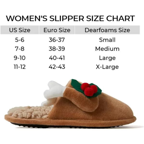 Dearfoams Matching Family Holiday Christmas Reindeer &amp; Turkey Scuff