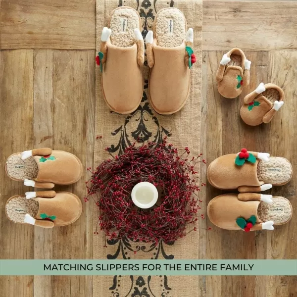Dearfoams Matching Family Holiday Christmas Reindeer &amp; Turkey Scuff