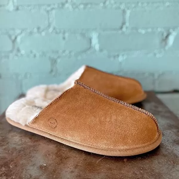 Dearfoams Men's Bradford Suede Closed Toe Indoor/Outdoor Scuff Slipper