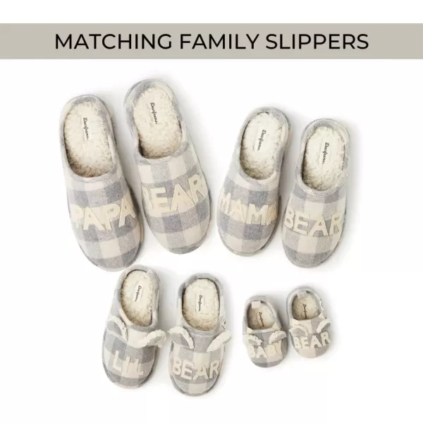 Dearfoams Men's Gifts for Men Matching Christmas Papa Bear Slipper