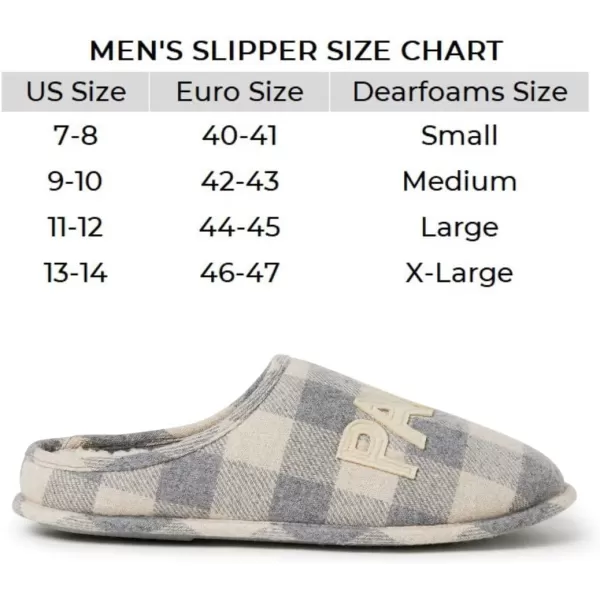 Dearfoams Men's Gifts for Men Matching Christmas Papa Bear Slipper