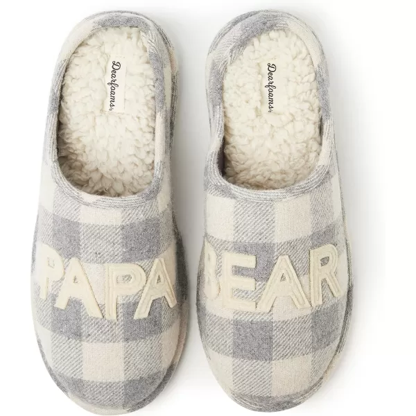 Dearfoams Men's Gifts for Men Matching Christmas Papa Bear Slipper