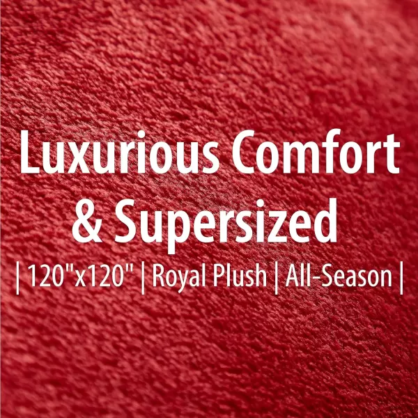 Dearfoams Oversized Super Soft Royal Plush Velvet Family Blanket for All Seasons- 10' x 10'  - XL Blanket - Grey