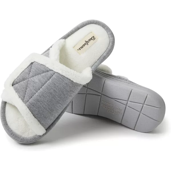 Dearfoams Women's Adjustable Indoor/Outdoor Machine Washable Memory Foam Slide Slipper