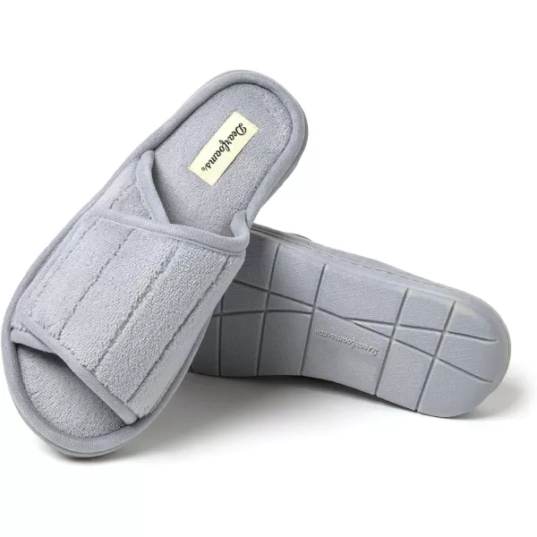 Dearfoams Women's Adjustable Indoor/Outdoor Machine Washable Memory Foam Slide Slipper