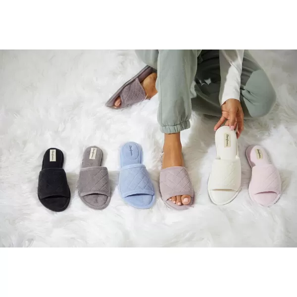 Dearfoams Women's Beatrice Terry Side Gore Slide Slipper