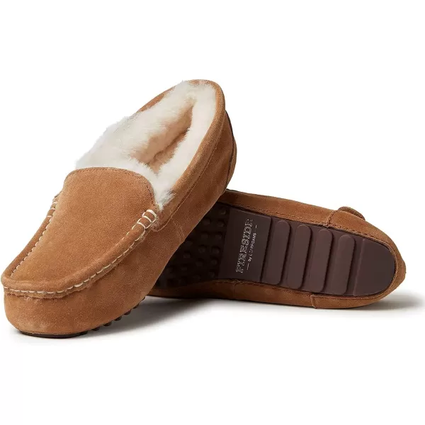 Dearfoams Women's Fireside Water Resistant Mel Shearling Moccasin Slipper